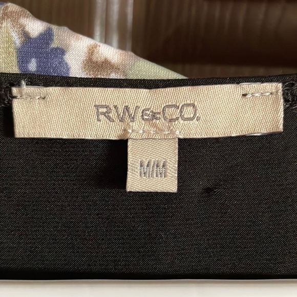 RW & CO Cowl Neck Sleeveless Tie Waist Midi Little Black Dress Size Medium - Picture 9 of 10
